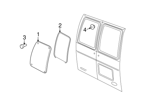 Body/Glass & Hardware - Back for 2009 Ford E-350 Super Duty #1