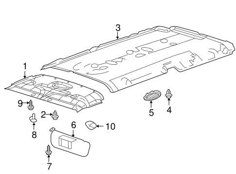 Body/Interior Trim - Roof for 2009 Ford E-150 #2