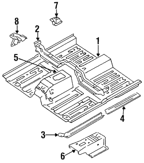 Floor & Rails for 1996 Nissan Sentra #0