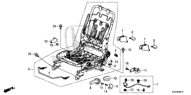 INTERIOR / BUMPER/FRONT SEAT COMPONENTS (L.) (MANUAL HEIGHT) (TS TECH) for 2014 Honda ACCORD SEDAN #1
