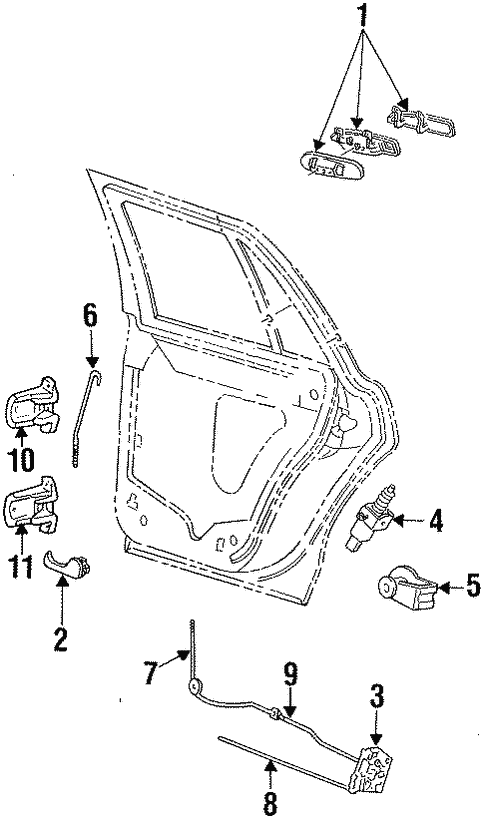 Body/Rear Door for 2002 Ford Crown Victoria #1