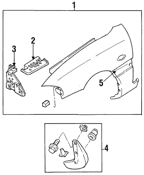 Fender & Components for 1997 Ford Aspire #0