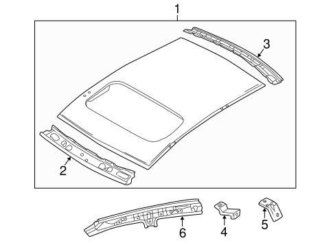 Roof & Components for 2003 Mazda Protege #1