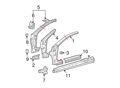 BODY/ROCKER for 2005 Toyota Solara #1
