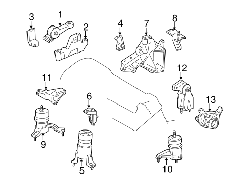 ENGINE/ENGINE & TRANS MOUNTING for 2016 Toyota Highlander #1