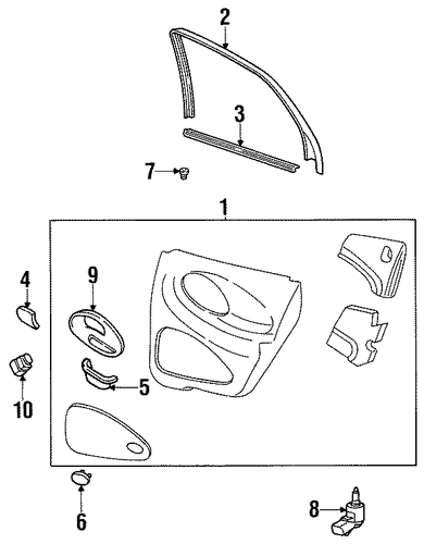 Taurus INTERIOR TRIM - REAR DOOR