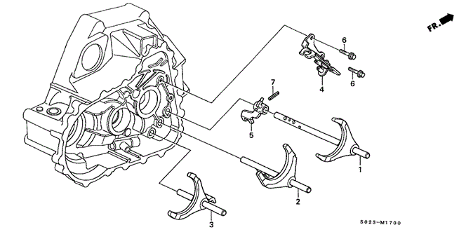 Transmission - Manual/MT Shift Fork (DOHC) for 2000 Honda CIVIC COUPE #1