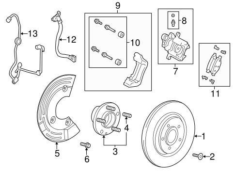 Brakes/Rear Brakes for 2013 Ford Flex #1