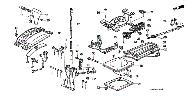 CHASSIS/SELECT LEVER (1) for 1989 Honda CIVIC HATCHBACK #1
