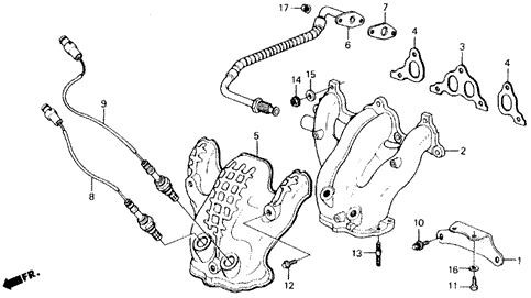 ENGINE/EXHAUST MANIFOLD (PGM-FI) for 1988 Honda ACCORD COUPE #1