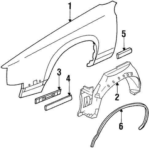 Cutlass Calais EXTERIOR TRIM - FENDER