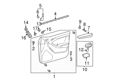 BODY/INTERIOR TRIM - FRONT DOOR for 2006 Toyota 4Runner #1