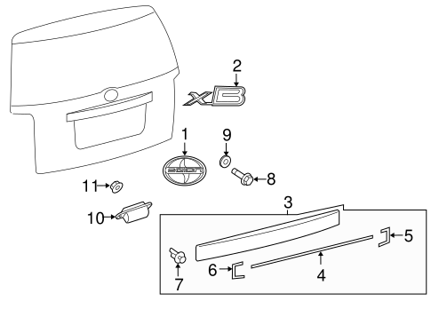BODY/EXTERIOR TRIM - LIFT GATE for 2013 Scion xB #1