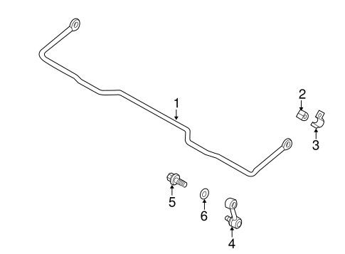 Stabilizer Bar & Components for 2000 Kia Spectra #0