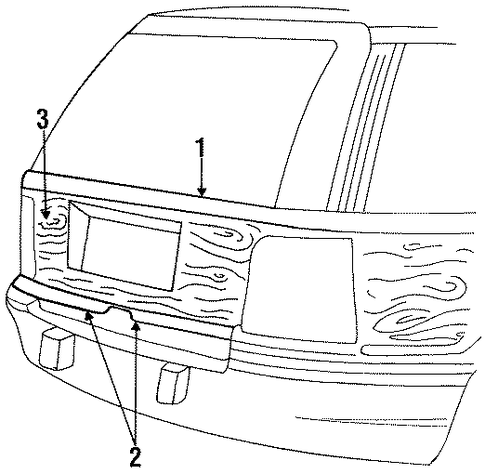 Grand Cherokee EXTERIOR TRIM - LIFT GATE 2