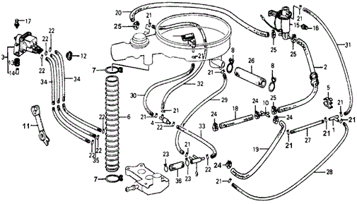 Electrical/Exhaust/Heater/Fuel/Air Cleaner Tubing ('78) for 1978 Honda ACCORD HATCHBACK #1