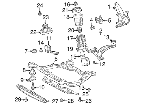 FRONT SUSPENSION/SUSPENSION COMPONENTS for 2001 Toyota Avalon #2