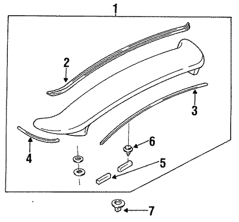 Rear Spoiler for 1993 Mazda MX-3 #0