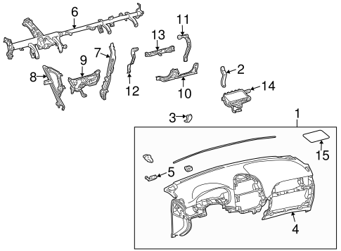 BODY/INSTRUMENT PANEL for 2008 Toyota Sienna #1