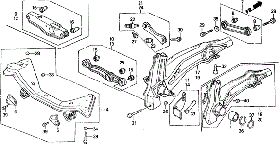 CHASSIS/REAR LOWER ARM for 1988 Honda CIVIC 5-DOOR #1