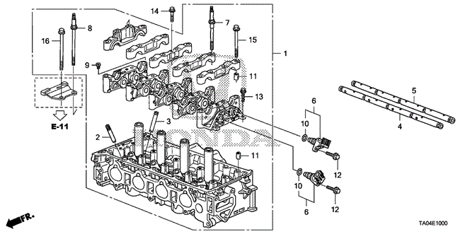 Engine/Cylinder Head (L4) for 2008 Honda ACCORD SEDAN #1