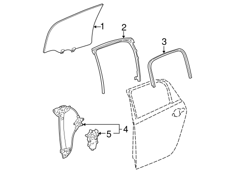 Impala Limited GLASS - REAR DOOR