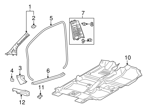 BODY/INTERIOR TRIM - PILLARS for 2009 Toyota Yaris #1