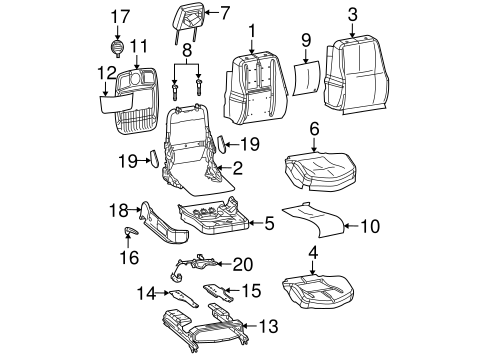 Grand Prix PASSENGER SEAT COMPONENTS