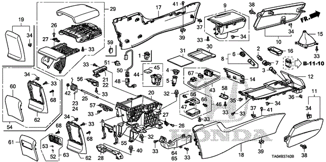 INTERIOR / BUMPER/CONSOLE for 2009 Honda ACCORD SEDAN #1