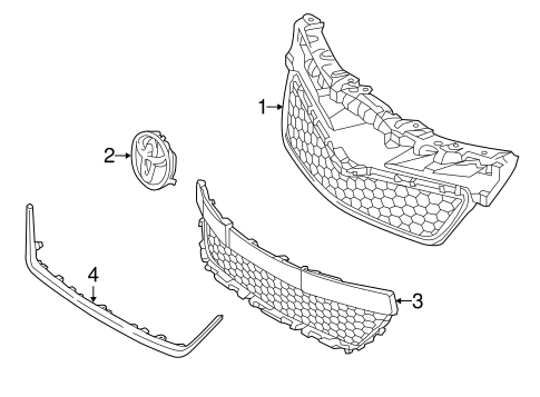 BODY/GRILLE & COMPONENTS for 2014 Toyota Yaris #3