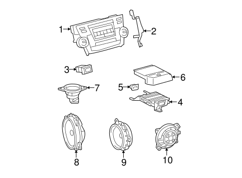 BODY/SOUND SYSTEM for 2009 Toyota Highlander #1