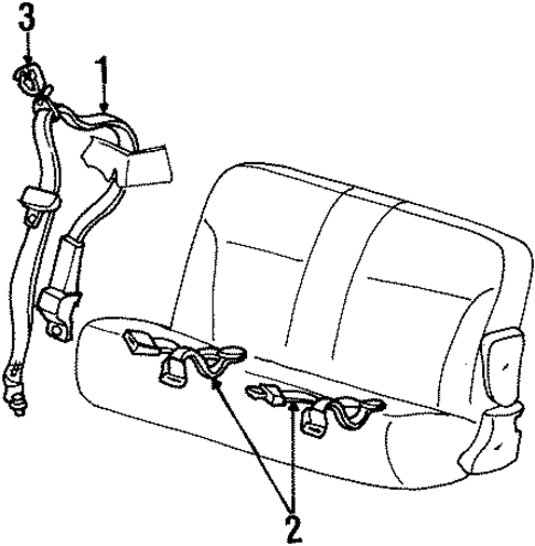 Windstar REAR SEAT BELTS 3
