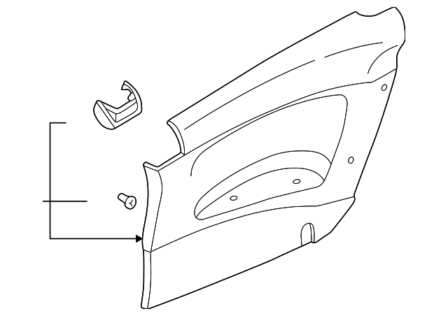 9477334 Деталь LOWER QTR TRIM, LEFT