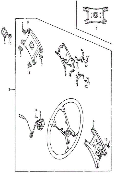 CHASSIS/STEERING WHEEL (4) for 1985 Honda ACCORD SEDAN #1