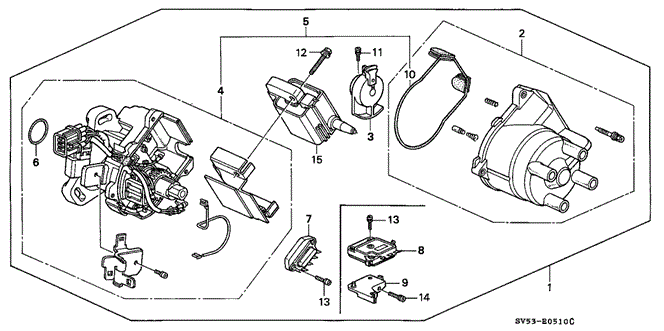 ENGINE/DISTRIBUTOR (HITACHI) for 1997 Honda ACCORD 5-DOOR #1