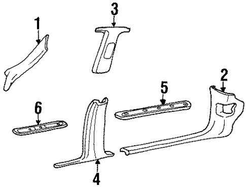 Town Car INTERIOR TRIM - PILLARS