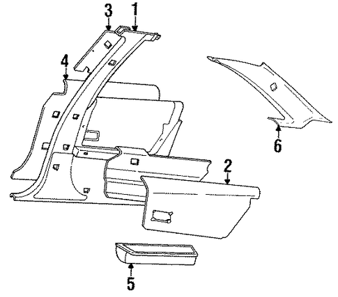 Grand Prix INTERIOR TRIM - QUARTER PANELS