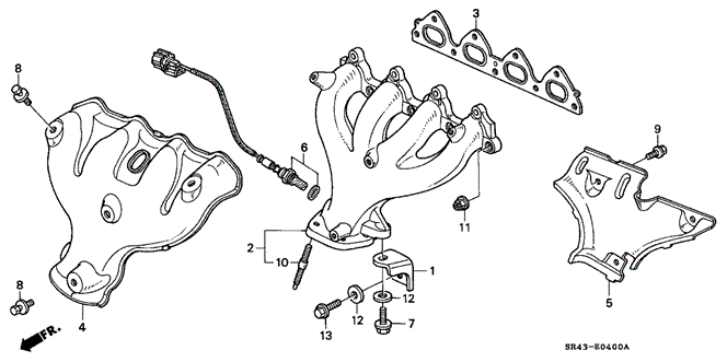 ENGINE/EXHAUST MANIFOLD (1) for 1993 Honda CIVIC SEDAN #1
