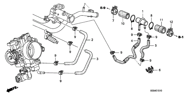 ENGINE/WATER HOSE for 2003 Honda CIVIC HATCHBACK #1