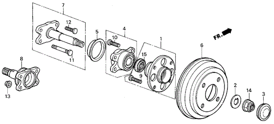 Rear Brake Drum for 1987 Honda Civic #0