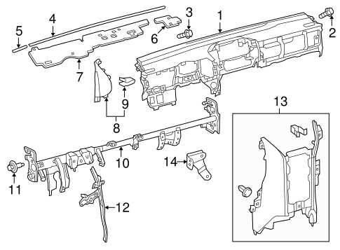 BODY/INSTRUMENT PANEL for 2012 Scion iQ #1