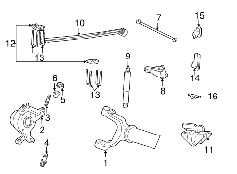 Front Suspension/Suspension Components for 2000 Ford F-350 Super Duty #3