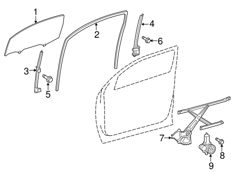 Glass - Front Door for 2018 Toyota Tundra #0