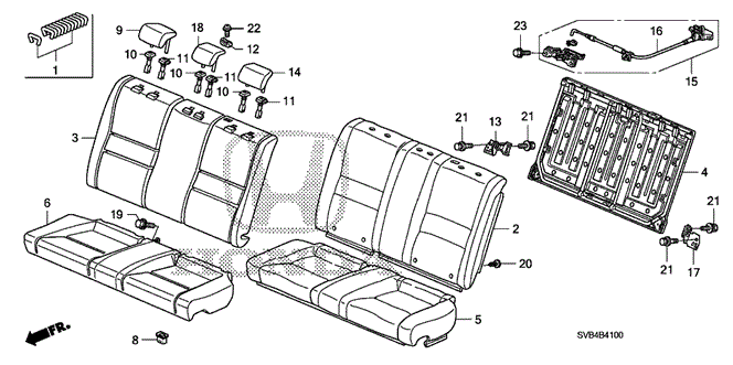 INTERIOR / BUMPER/REAR SEAT (1) for 2010 Honda CIVIC COUPE #1
