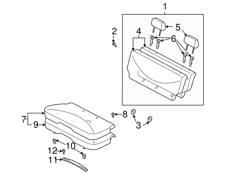 BODY/REAR SEAT COMPONENTS for 2005 Toyota Echo #1