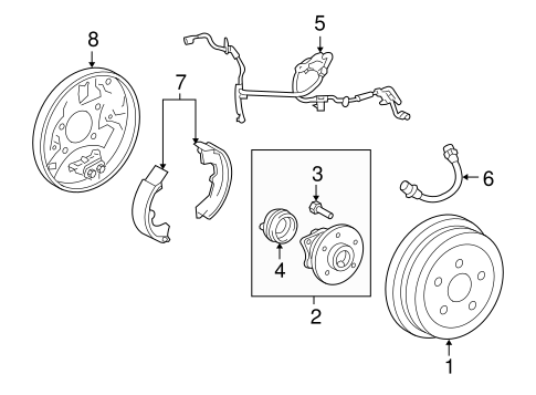 BRAKES/REAR BRAKES for 2011 Toyota Corolla #1