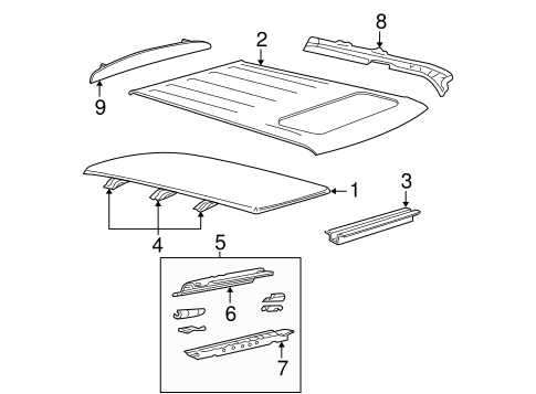 Roof & Components for 2009 Ford Explorer #0