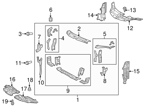 BODY/RADIATOR SUPPORT for 2015 Toyota Camry #1