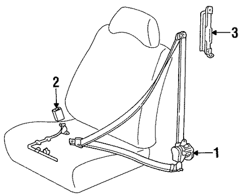 ELECTRICAL/FRONT SEAT BELTS for 1997 Toyota Corolla #1