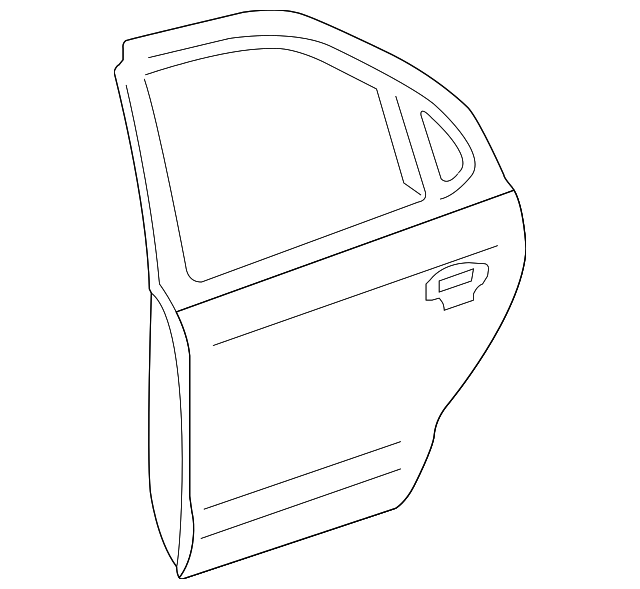 3W4Z5424631AA Деталь DOOR SHELL, LEFT